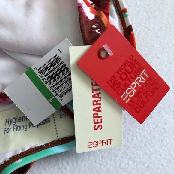 Esprit NWT Tropical Bikini Swim Bottom Women L - Picture 8 of 11